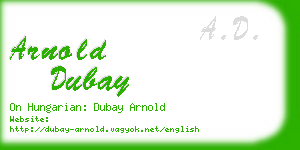 arnold dubay business card